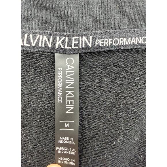 Black Cropped Hoodie NWOT Calvin Klein Performance Women Size Medium Preppy - Picture 6 of 9